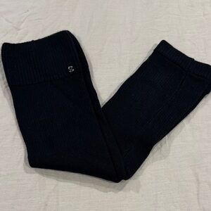 lululemon athletica Black Thigh High Wool Blend Knit Leg Warmers